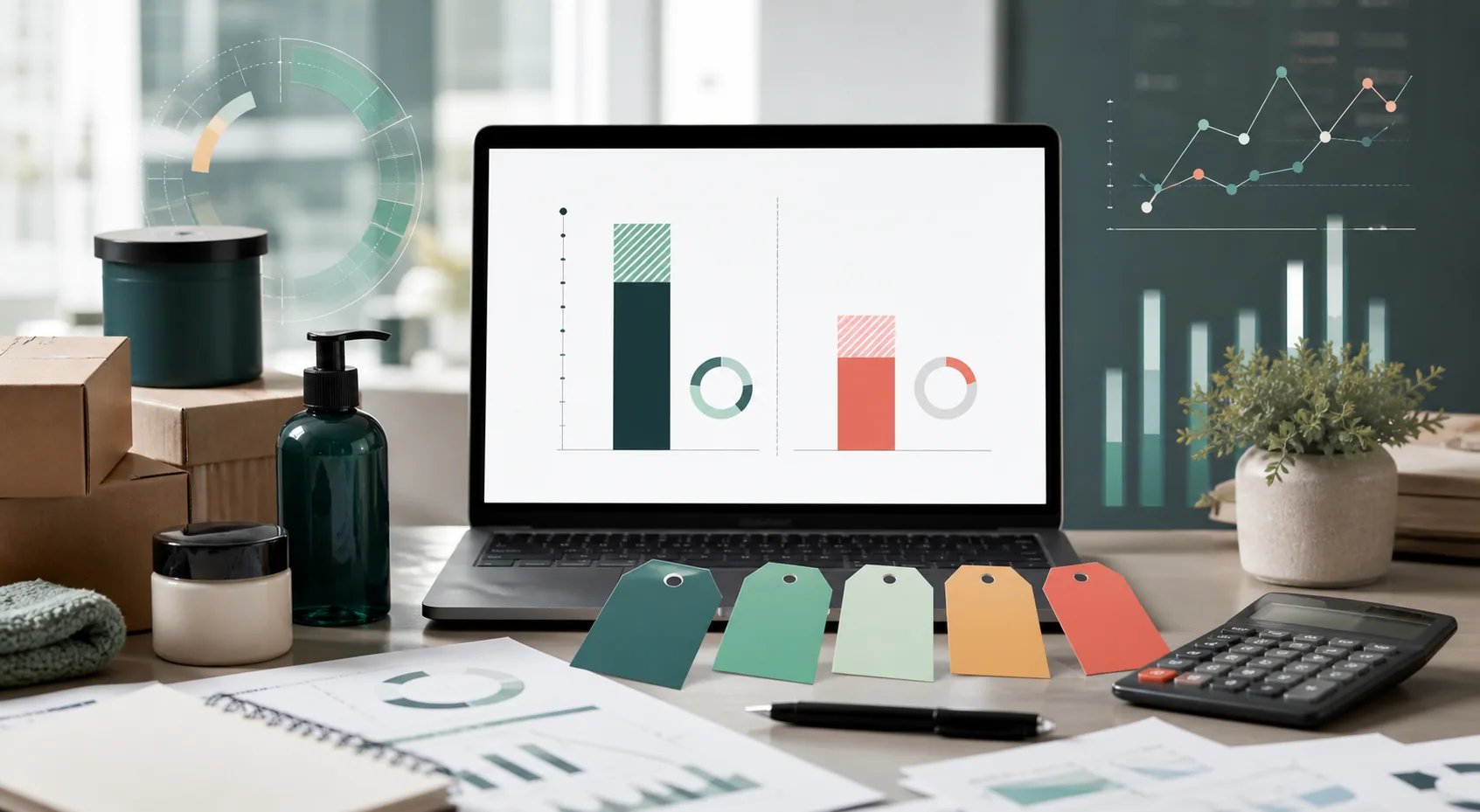 Discount planning notes beside product listing cards