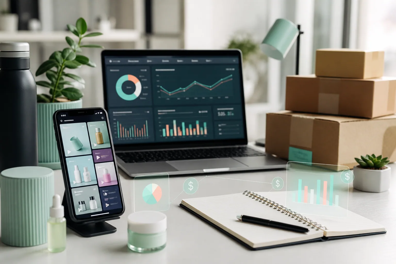 Dashboard cards and parcel labels for marketplace pricing